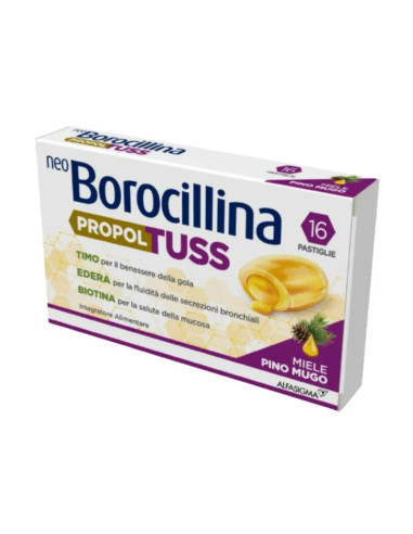 Neoborocillina Propoltuss Integratore per la Gola 16 Pastiglie