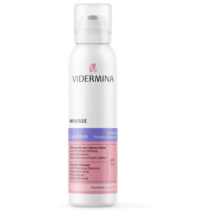 Vidermina Candilen Mousse Detergente Intimo Lenitivo per Prurito e Bruciore 150ml