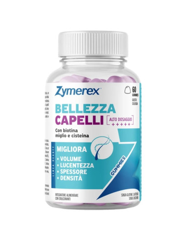 Zymerex Bellezza Capelli 60 Gummies Gusto Ciliegia