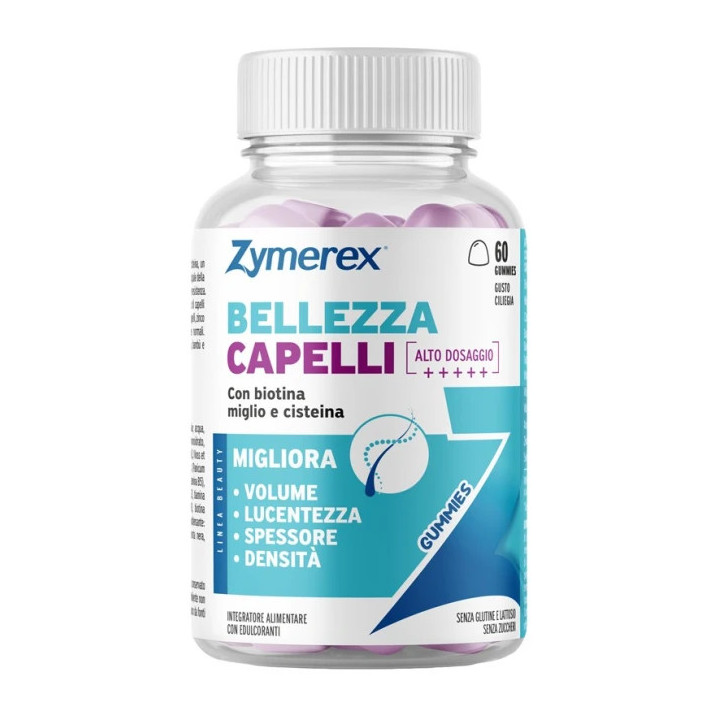 Zymerex Bellezza Capelli 60 Gummies Gusto Ciliegia