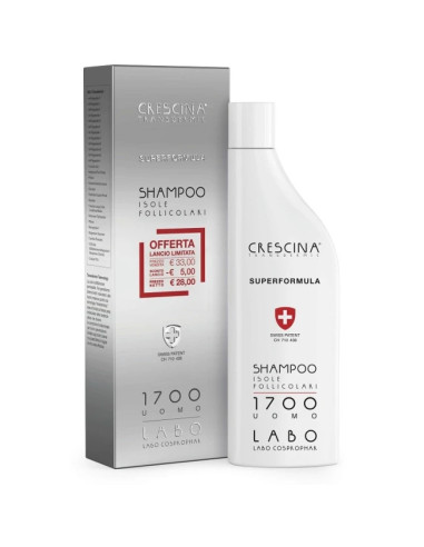 Crescina Shampoo Isole Follicolari Superformula 1700 Uomo 150 Ml