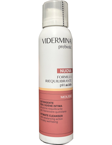 Vidermina Prebiotic Mousse per l'igiene intima 150 ml Nuova Formula