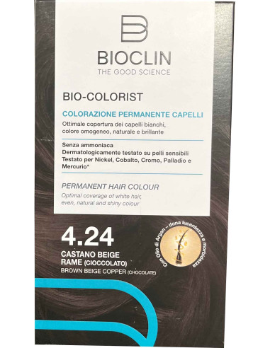 Bioclin bio colorist 4,24 castano beige rame cioccolato