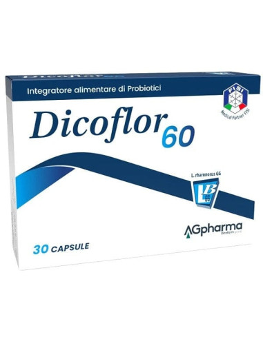 Dicoflor 60 30 Capsule Integratore Probiotici Senza Glutine Flora Batterica