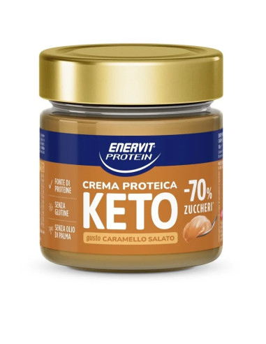 Enervit Protein Crema Keto Caramello Salato per Dieta Chetogenica Vaso da 180g