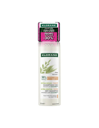 Klorane Shampoo Secco Avena Capelli Colorati per Capelli Puliti e Voluminosi 150ml