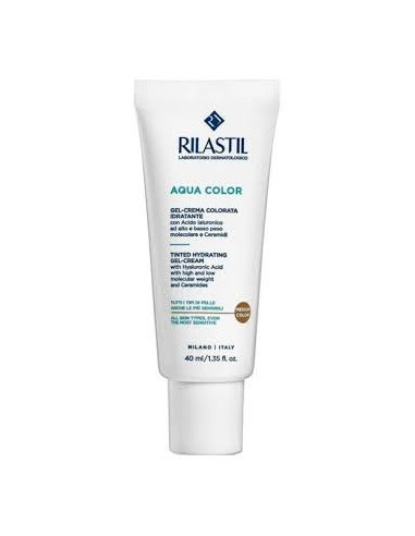 Rilastil Aqua Color Gel Crema Colorata Idratante Tonalità Medium 40ml