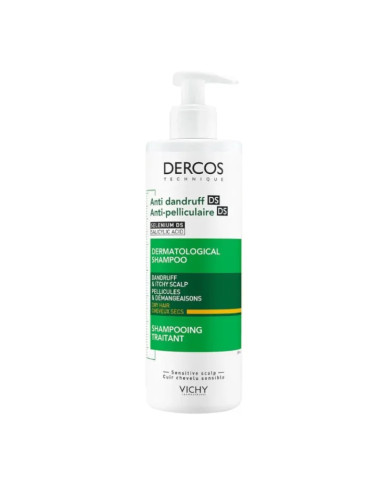 Dercos - Shampoo Antiforfora DS Capelli Secchi, 390ml