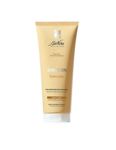 Bionike Shine On Balsamo Nutri-color Ristrutturante per Capelli Colorati e Danneggiati 200ml