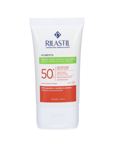 Rilastil Acnestil Crema Sebo Normalizzante Solare SPF 50+ Viso 40ml
