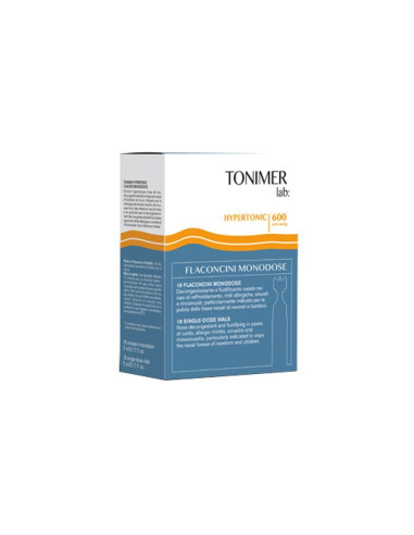 Tonimer Lab Hypertonic soluzione ipertonica decongestionante e fluidificante nasale 18 flaconcini monodose