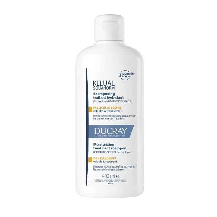 Ducray Kelual Squanorm Shampoo Trattante Idratante Forfora Secca 400 Ml