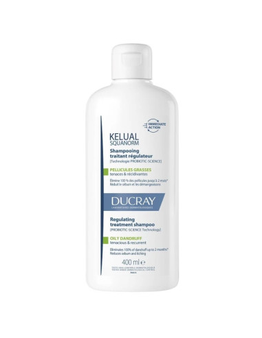 Ducray Kelual Squanorm Shampoo Trattante Regolatore Forfora Grassa 400 Ml