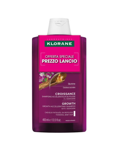 Klorane Shampoo Chinina Crescita 400 Ml Prezzo Lancio