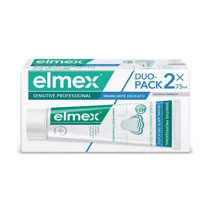 Elmex sensitive professional dentifricio sbiancante delicato duo-pack 2 x 75ml