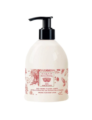Acqua Di Bolgheri Toscana Seta Fior Di Loto Bio Crema Fluida Corpo 300 Ml