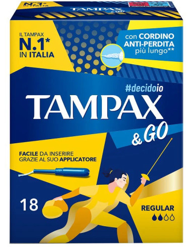 Tampax &go regular Assorbenti Interni 18 pezzi