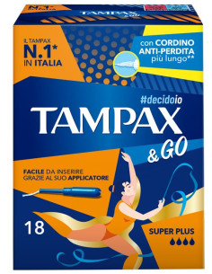 Tampax & go super plus assorbenti interni 18 pezzi