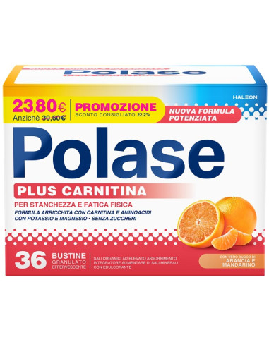 Polase Plus Carnitina Promo 36 Bustine Granulato Effervescente 6,8 g