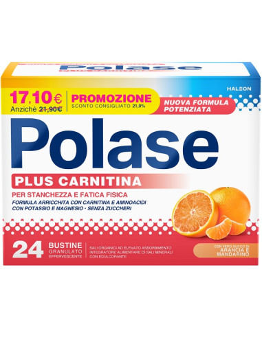 Polase Plus Carnitina Promo 24 Bustine Granulato Effervescente 6,8 g