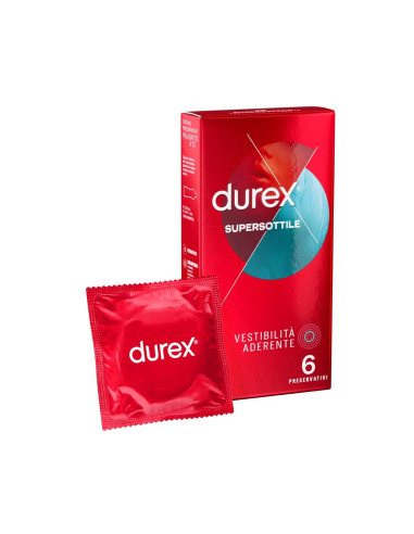 Durex Supersottile Vestibilità Aderente 6 Preservativi