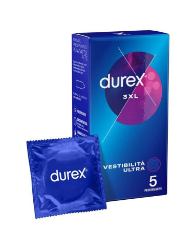 Durex Settebello Vestibilità Extra 3XL 5 Preservativi