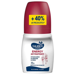 Sauber Deo 72H Energy Antitraspirante Roll-On Invisibile 70 ml