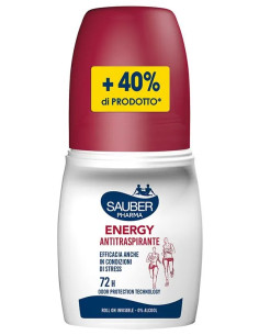 Sauber Deo 72H Energy Antitraspirante Roll-On Invisibile 70 ml